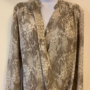 INC Long Sleeve Animal Print Dress Shirt